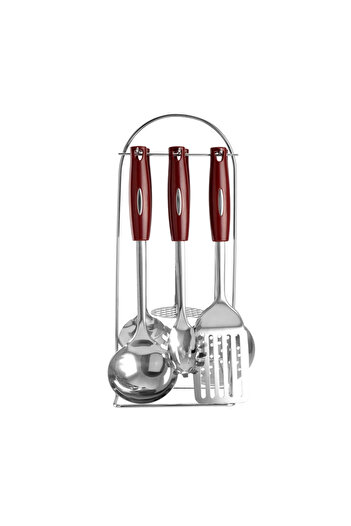 Perfect Home Kitchen utensil set, stainless steel, 6 pcs. + stand