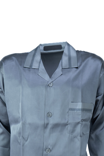 Oppland Men's Stylish Classic Model Pajama Set Premium Satin Fabric Murcia Model with Pockets Full Mold