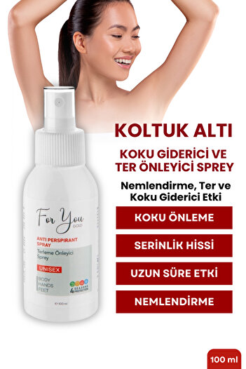 For You Gold El Ayak Ve Koltuk Altı Terleme Önleyici Sprey-ter Spreyi 100 ml
