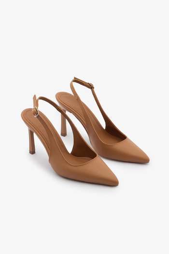 SAYL Taba İçi Hakiki Deri Arkası Açık Stiletto