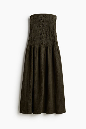 H&M Büzgülü Bandeau Elbise