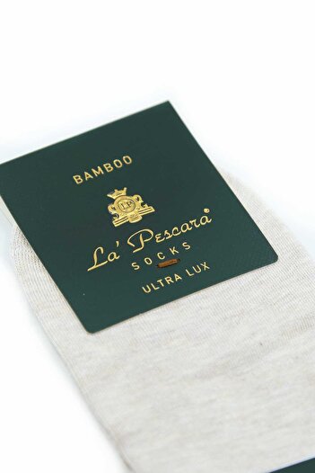 La Pescara Latte Plain Ultra Luxury 6 τεμαχίων Bamboo Half ανδρικές κάλτσες CRP340