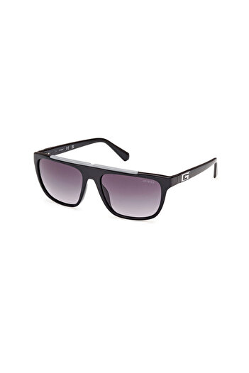 Guess Unisex Black-Smoked Organic Gradient (Uv) Glass Bone Closed Frame Design Sunglasses Gu00122 01B 5
