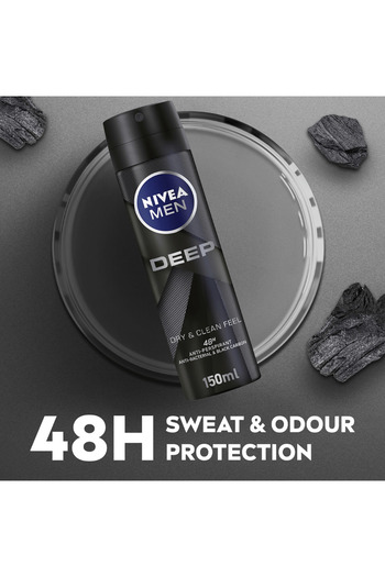 NIVEA Men Deep Dry & Clean Feel Deodorant Spray - 150ml