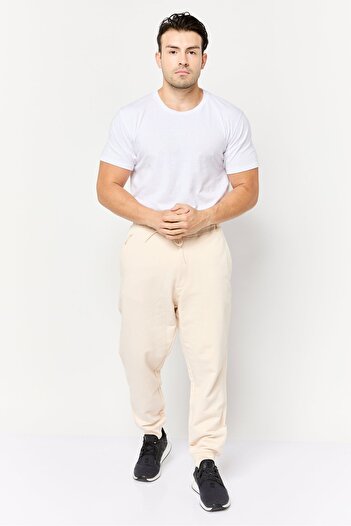 adidas Men Sportswear Fit Outdoor Sweatpants, Cream
