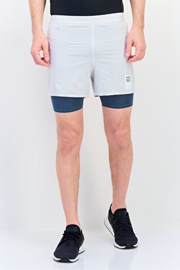 Puma Men Sportswear Fit 5 Inseam 2 In 1 Shorts, Off White