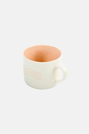 Muy Mucho Two-tone Message Mug 350ml, Off White