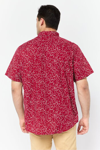 Levi's Men Standard Fit Floral Print Short Sleeves Casual Shirt, Multicolor