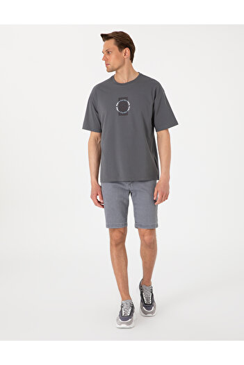 Pierre Cardin Antrasit Comfort Fit Bisiklet Yaka Tişört 50310155-VR006
