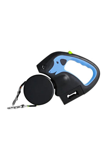 Choice 3M Blue 3m Retractable Rotating Pet Leash for 2 Dogs Multifunctional Double Rope Leashes with Flashl