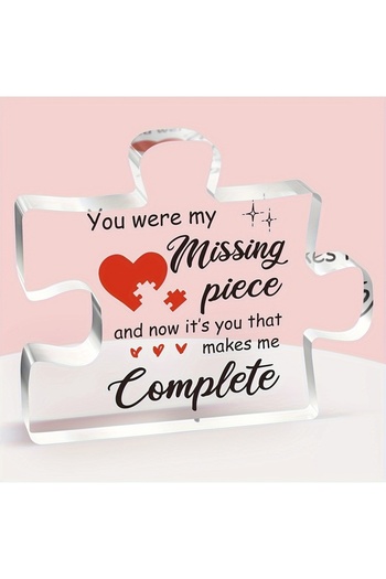 Choice 1pc,couple Gifts, Puzzle-shaped Acrylic Plaque, Birthday Gifts For Her, Gifts For Him, For Him, B...