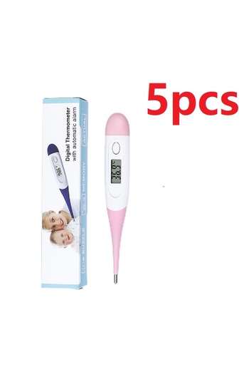 Choice pink5pcs 5/10pcs Medical Digital LED Equipment Tool Soft Head fast Thermometer For Body Ear Househol