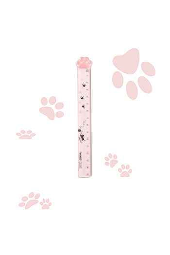 Choice pink Cute Cat Paw Plastic Straight Rulers Kawaii School Office Supplies Planner Accessories Student
