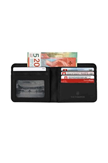 Victorinox 653363 Travel Essential Bifold Wallet, Black