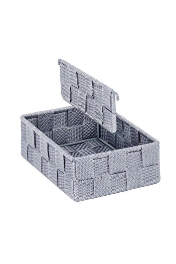 Saban 2 Compartments, Kitchen Organizer Basket Gray 13 X 6 X 18 cm