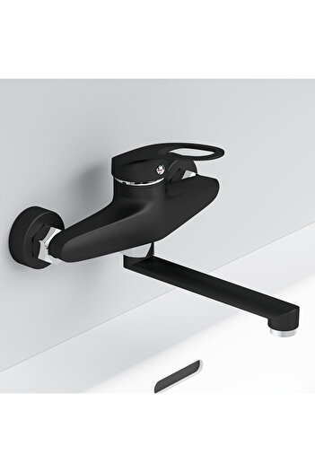 Choice black Kitchen Faucet Mixers Wall Mounted Single Handle Mixer Tap Sink Faucet Rotation Hot Cold Water