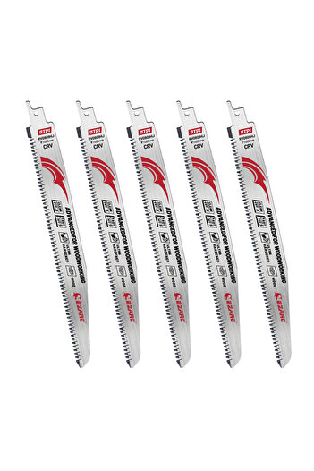 Choice Wood Cutting 9 inch EZARC 5pcs Reciprocating Saw Blade, 9 Inch Japanese Teeth Reciprocating Saw Blad