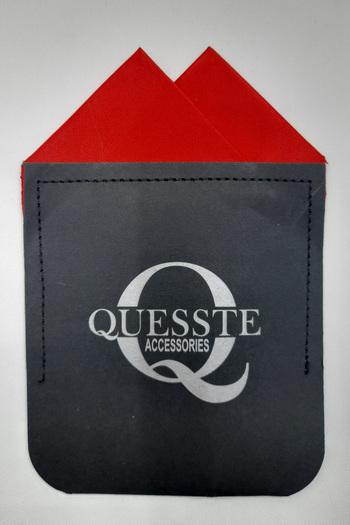 Quesste Accessory Men's Red Ready Folded Triangle Model Pocket Lapel Handkerchief
