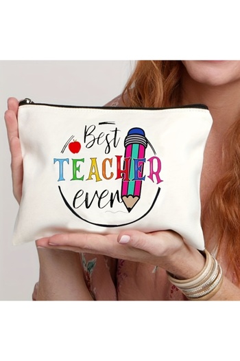Choice 2 Chic Canvas Cosmetic Pouch - Durable Travel Makeup Organizer, Stylish Teacher Appreciation Gift