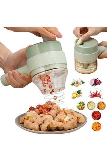 COOYA Handheld Electric Vegetable Chopper, Fruit Slicer for Kitchen CookingFruit, Vegetables