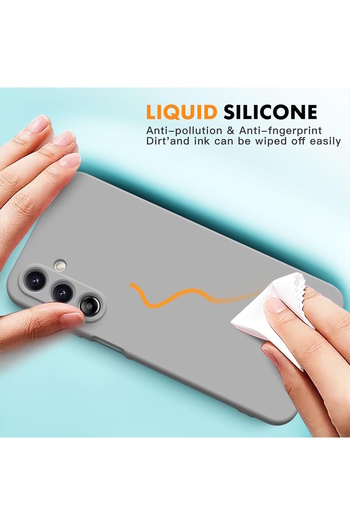 m.tk moveteck Samsung Galaxy A16 Case Camera Protected Soft Color Matte Silicone + 9H Screen Protective Glass 2in1 Set