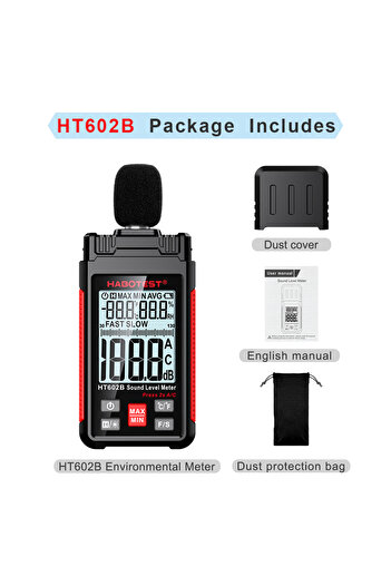 Choice HT602B HABOTEST HT602 Sound Level Meter Digital Handheld DB Meter Sonometros Noise Audio Level Meter