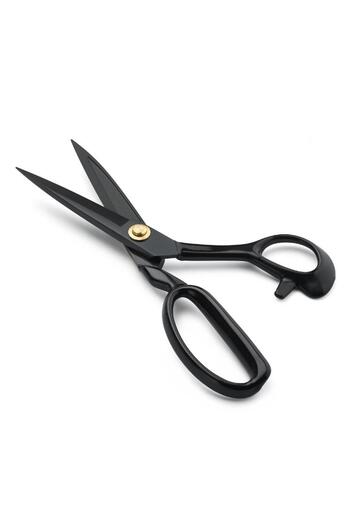 FDMSTAR 11 Inch (27.5CM) Black Handle Professional Stainless Steel Tailor Scissors