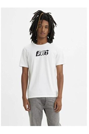 Levi's Levis Чоловіча футболка з логотипом, біла A2823-0193