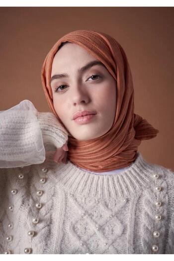 Modakaşmir Σάλι Misto Cotton Soft Orange Χρώμα