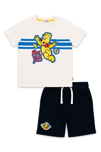 Haribo Boy's Printed Shorts Suit 2-8 Years Old Cream