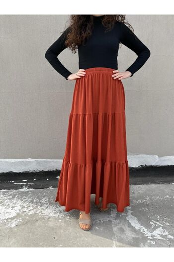 520CK Long Hijab Skirt - Women, Elastic Waist