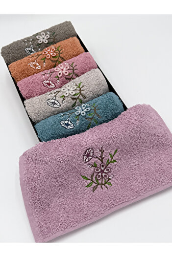 AYHANHOME 6-Piece 30X50 Kitchen Towel Set with 6-Piece Floral Embroidery Box