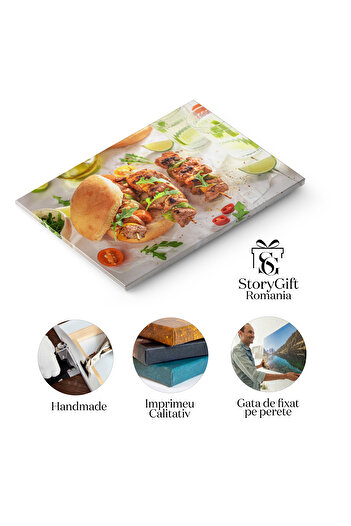 StoryGift Romania Canvas Print Delicious Shashlik Grill With Grilled Pita, A Perfect Combination of Meat