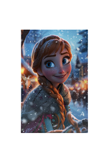 StoryGift Romania Canvas Painting: Disney Frozen Anna With A Delicate Look And Big Eyes With A Sparkling Smile Cover