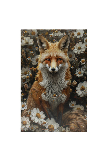 StoryGift Romania Tablou Canvas: Vulpea, Stăpână Între Florile Câmpului - Gata Să-și Apere Florile Pictura Digit