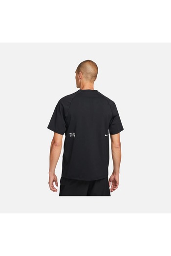 Nike Μπλουζάκι M Nk Dfadv Aps Top Ss μαύρο με λαιμόκοψη Dq4818-454