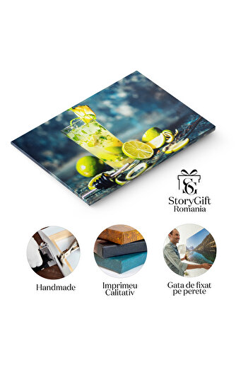 StoryGift Romania Canvas Print - Delicious Snacks: Enjoying Cocktails