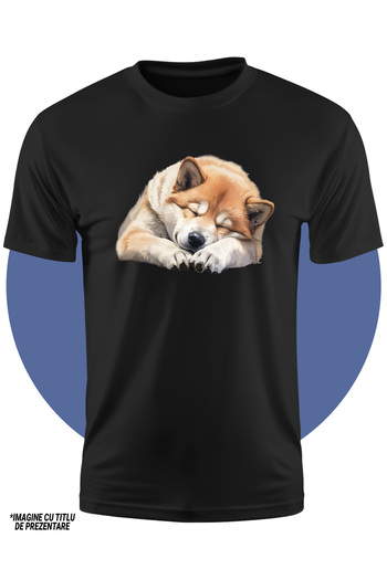 StoryGift Romania Tricou Copii Cu Un Caine Chow Chow Care Doarme, Ilustratie, Somn, Ora De Culcare, Oboseala