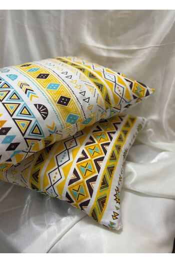 VODDİ Authentic Patterned | 2 Piece Zippered Pillowcase | Overlock Sewing | 70% Cotton