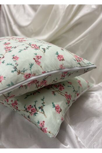 VODDİ Authentic Patterned | 2 Piece Zippered Pillowcase | Overlock Sewing | 70% Cotton