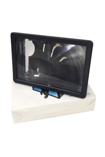 Generic 3D Enlarge Mobile Phone Screen Magnifier Black
