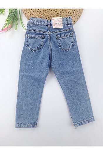 Butik Erkek - Kız Çocuk Kot Pantolon Lastikli Bel Ayarlanabilir Bel Kalite Yırtık Detaylı Kot