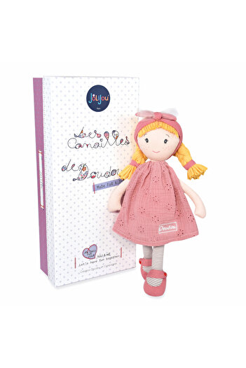 JOLIJOU Pacifier doll, 36 cm, fabric, pink