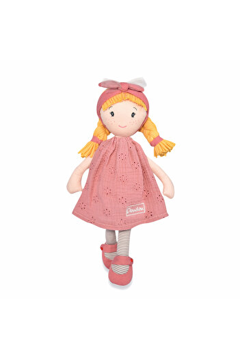 JOLIJOU Pacifier doll, 36 cm, fabric, pink