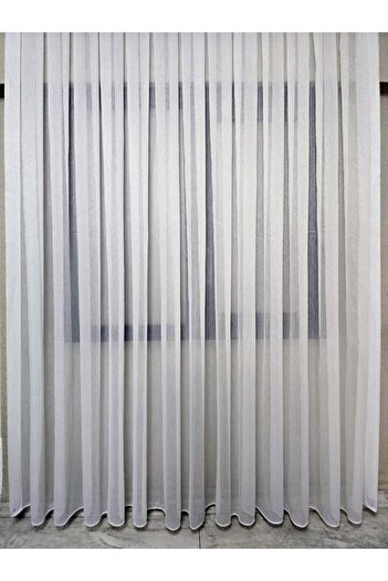 BBB Striped Silver Glitter Tulle Curtain Ecru 1 E 2.5 Pleated Et4020Gumus