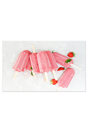 StoryGift Romania Canvas Print: Delicious Strawberry Ice Cream on a Stick