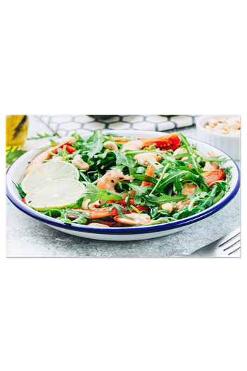 StoryGift Romania Delicious Diet Canvas Print: Shrimp and Avocado Salad
