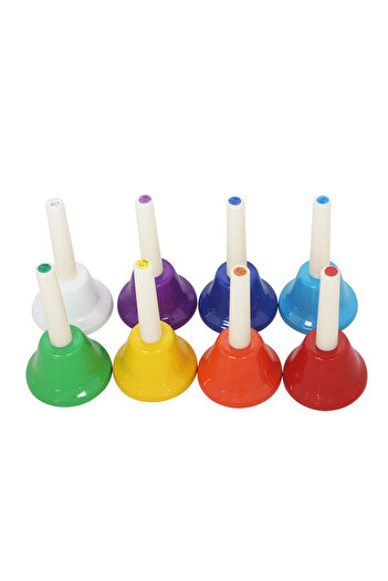 Choice Hand bell 1 Orff Musical Instrument Set Handbell Colorful 8-Note Hand Bell Child Music Toy Baby Earl