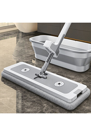 Viyogo Spin mop set with 4 microfiber cloths and 8 L foldable basin