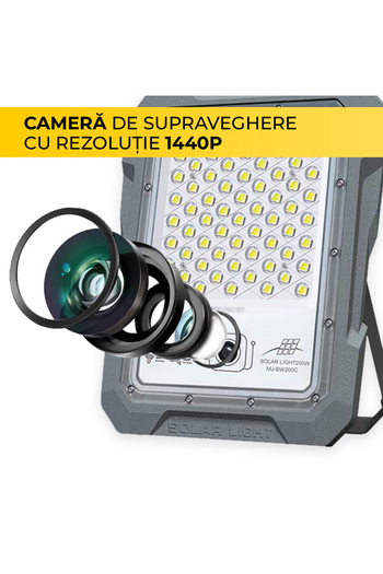 CLASSLIGHTS Proiector LED cu cameră video integrată, 100W, alimentat cu energie solară, 1440P, Wi-Fi, 18.000 mAh